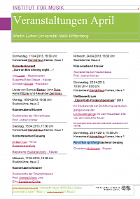 Programm April
