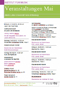 Programm Mai