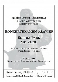 Plakat Konzertexamen 24.05.
